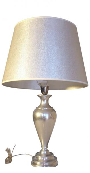 Tischleuchte lampe Kastanienholz Tischleuchte  Nachttischlampe , Tischlampe 73 cm Silber