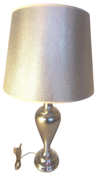 Tischleuchte lampe Kastanienholz Tischleuchte  Nachttischlampe , Tischlampe 73 cm Silber