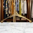 Messing Kleiderbügel Massiv hochpoliert Antik Garderobenbügel 41x22 Gold 80299