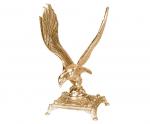 Adler Aar Messing Großer Adler Figur Gold Standfigur Dekorativer Adler Höhe 26cm