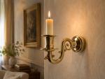 Eleganter Wandkerzenhalter aus Messing – Italienischer Stilklassiker