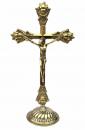 Stehkreuz / Jesuskreuz Gold Messing Massiv WANDKREUZ MESSING TISCHKREUZ  Kruzefix JESUS ALTARFIX ANTIK GOLD ALTARKREUZ.  art 1216