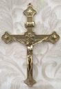Jesuskreuz-Wandkreuz-Gold-Kruzifix-Jesus-Korpus-Christus-HerGott-Messing-16x21cm Jesus Christus  1709