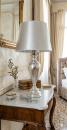 Tischleuchte lampe Kastanienholz Tischleuchte  Nachttischlampe , Tischlampe 73 cm Silber
