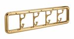 Messing , 8er Wandhaken Beweglich Garderobenhaken Kleiderhaken Gold Jugendstil