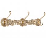 6 er Kleiderhaken Wandhaken Garderobenhaken Messing Gold 40cm x 7cm x 11cm   SA102Gold